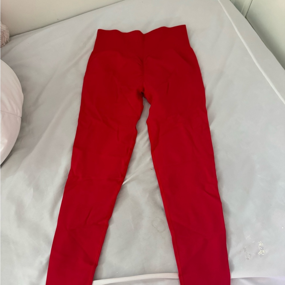 Bright Red Kids Leggings